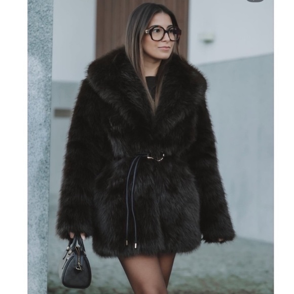 Zara Jackets & Blazers - New ZARA Faux Fur Belted Coat